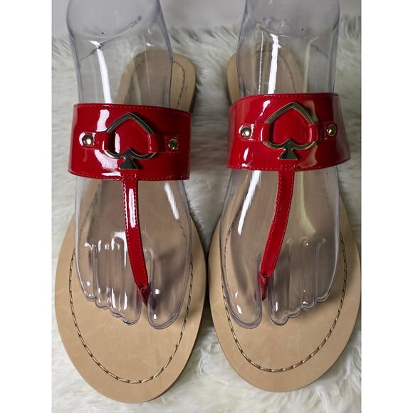 Kate Spade Patent Red Sandals – Size 8 – New - Picture 6 of 12